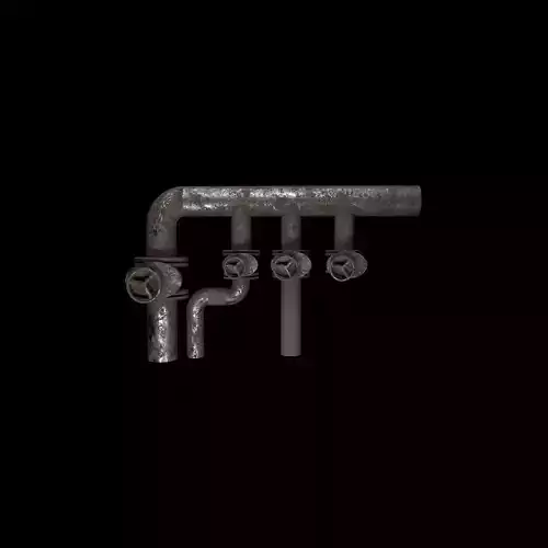 Rusty pipes 3D model