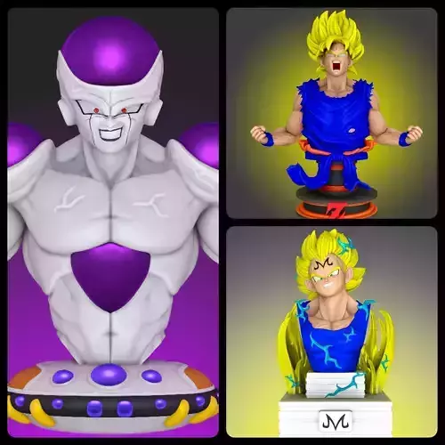 Dragon Ball bust pack 3D Model Collection