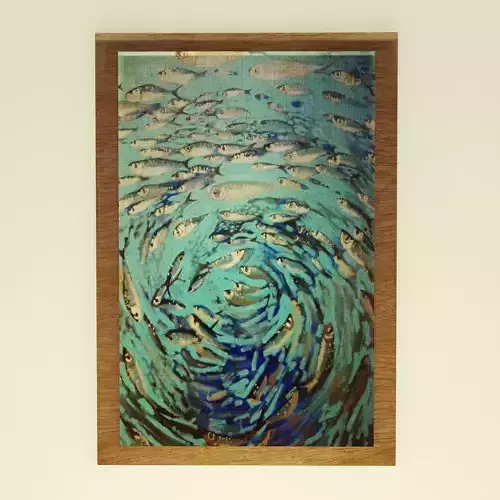 Fish in the sea painting 3D model
