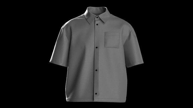 Male oversized shirt 3D model