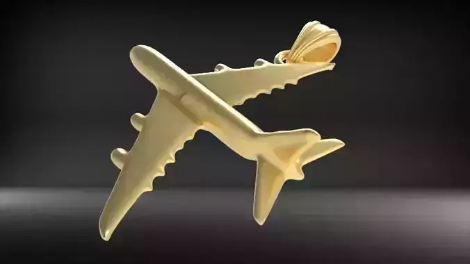 Airplane airbus pendant charm Necklace Jewelry 3D print model