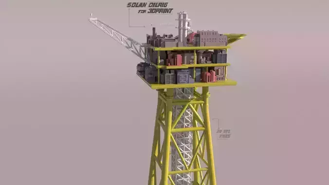Solan OilRig for 3Dprint 3D print model