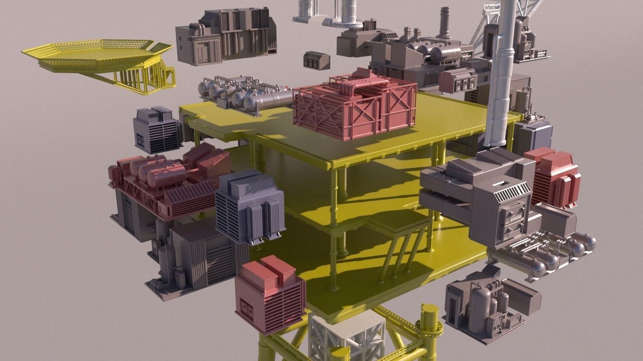 Solan OilRig for 3Dprint 3D print model_5