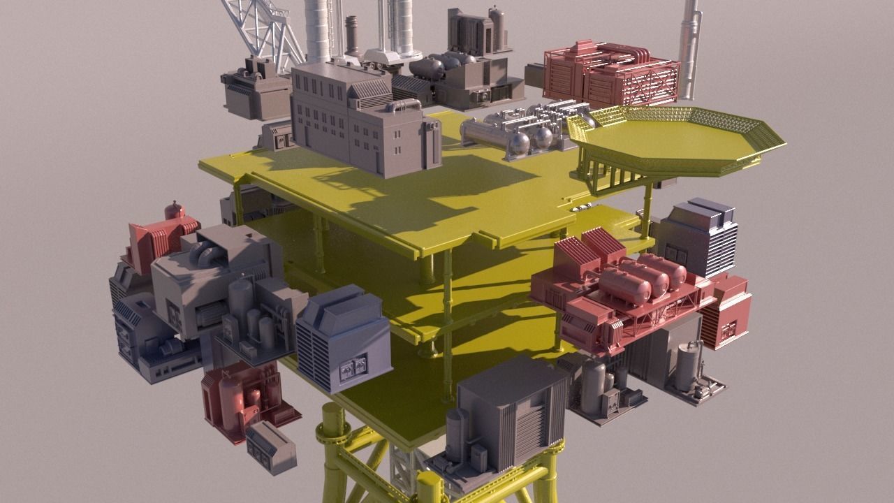 Solan OilRig for 3Dprint 3D print model_4