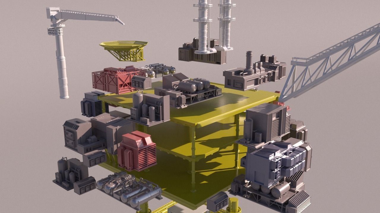 Solan OilRig for 3Dprint 3D print model_16