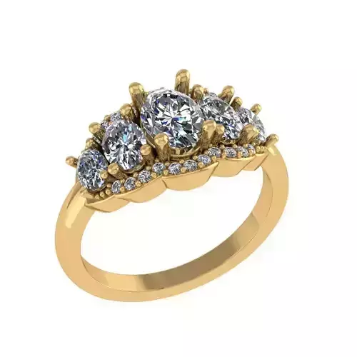 5 Stone Oval diamond ring