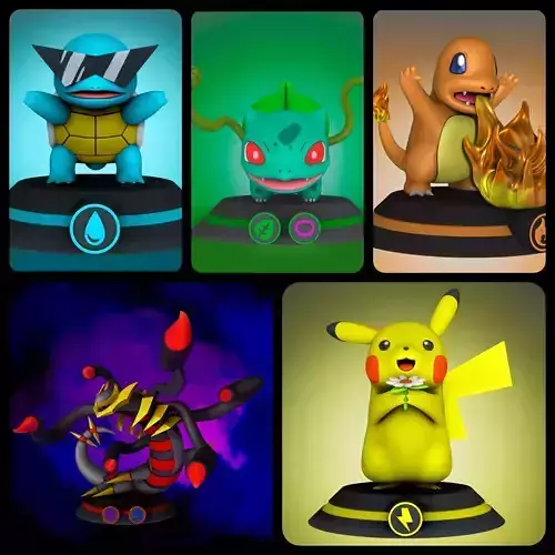 Pokemon pack 1 3D Model Collection