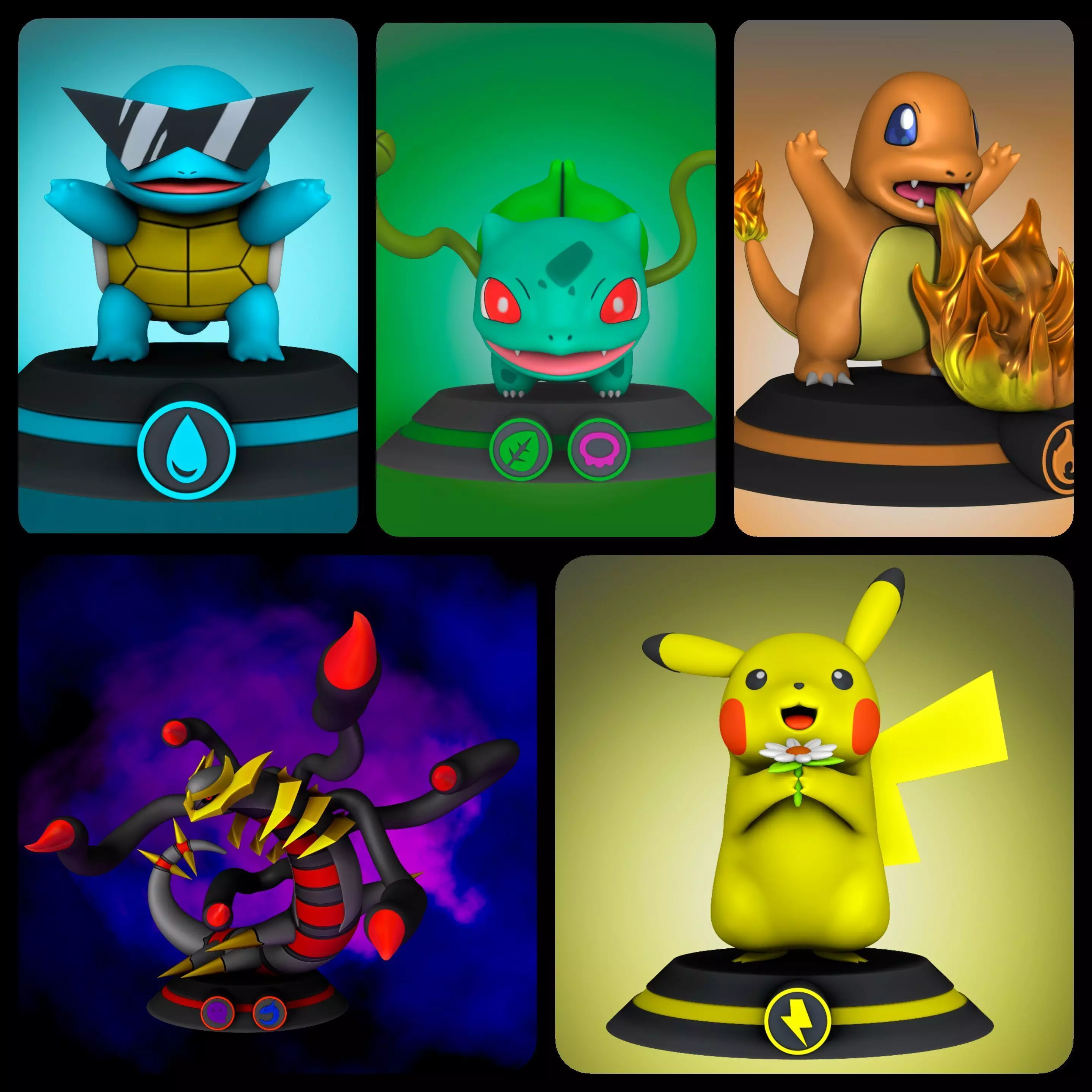 Pokemon pack 1 3D Model Collection_0