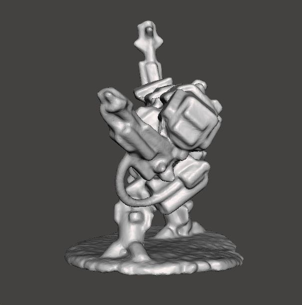 6MM SCALE HEAVY WALKER MECH MINIATURE MODEL FOR SCIFI GAMES 3D print model_2