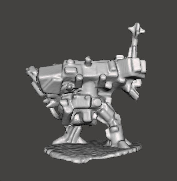 6MM SCALE HEAVY WALKER MECH MINIATURE MODEL FOR SCIFI GAMES 3D print model_1