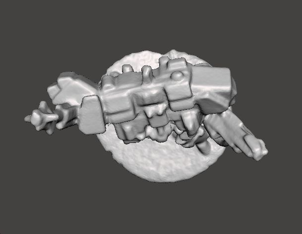 6MM SCALE HEAVY WALKER MECH MINIATURE MODEL FOR SCIFI GAMES 3D print model_4