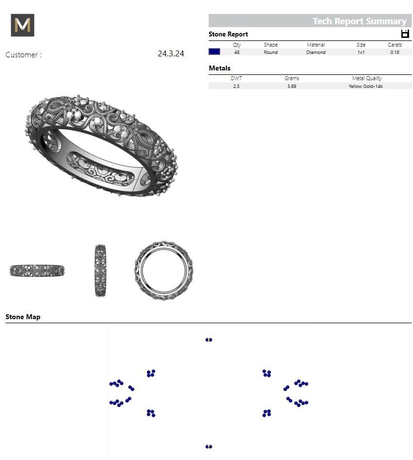 Engagment ring 3D print model_5