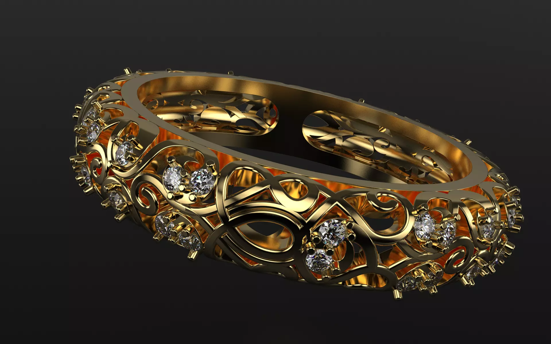 Engagment ring 3D print model_0