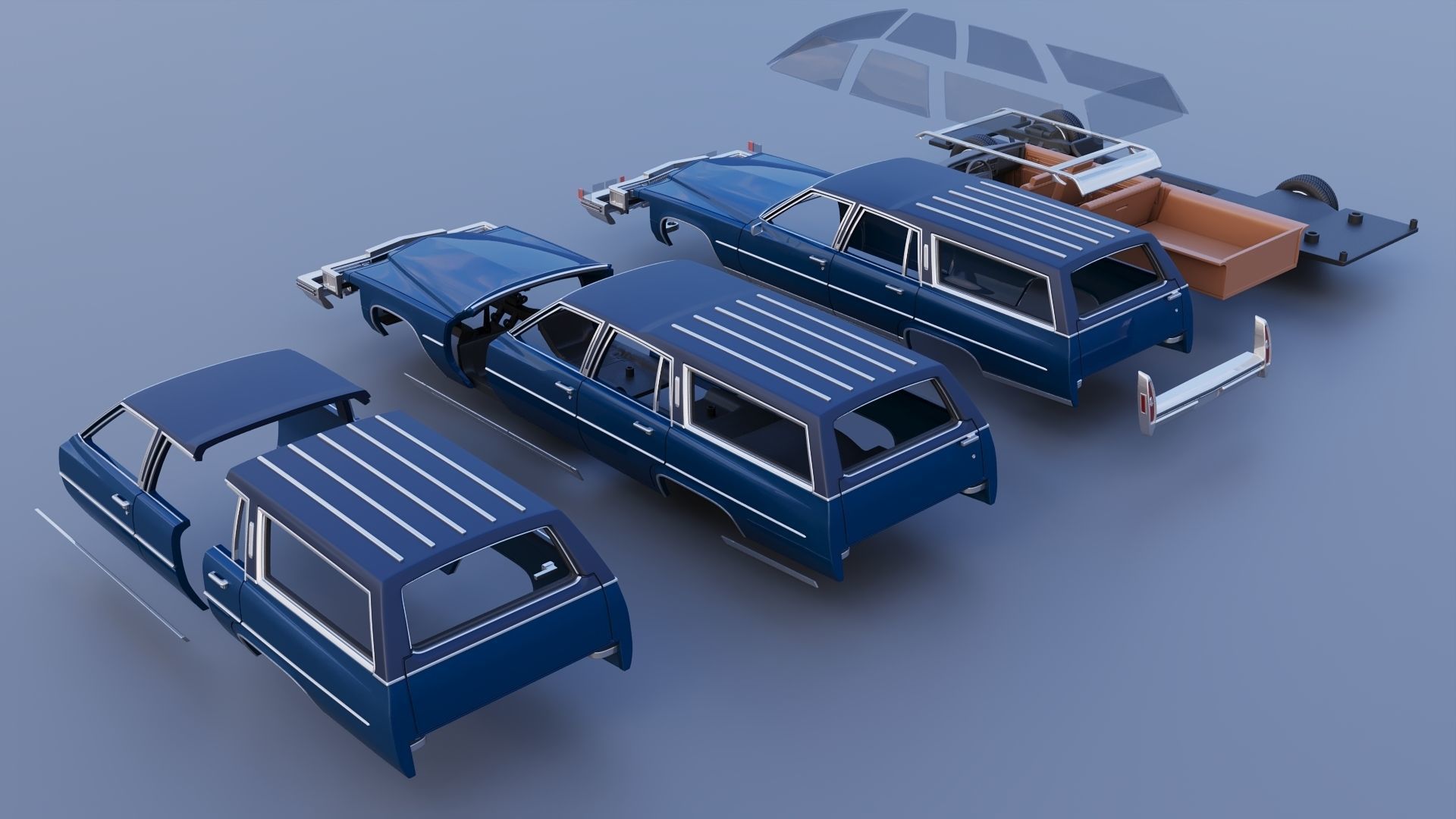 Cadillac Fleetwood Brougham Station Wagon 1979 3D print model_14