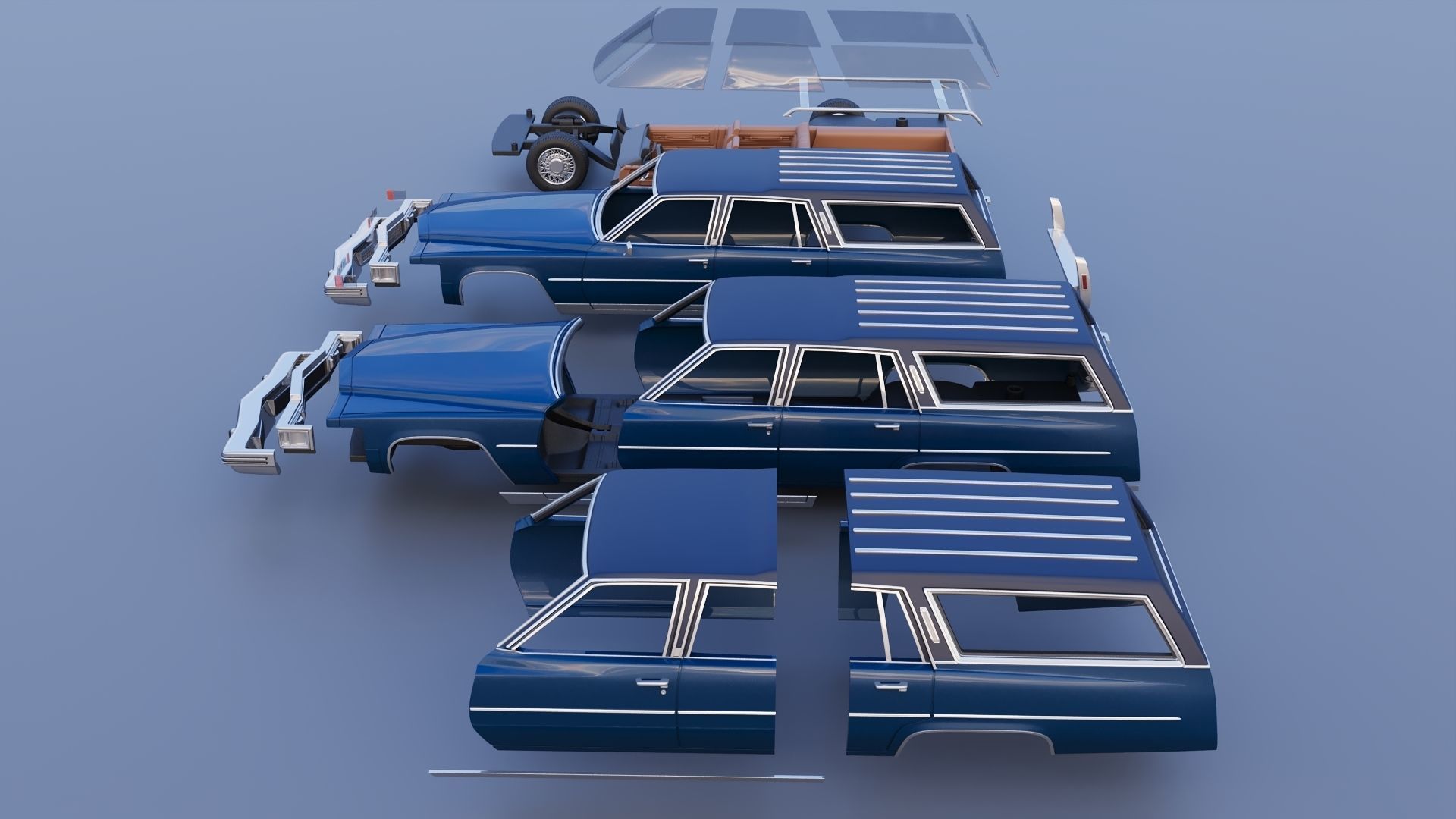 Cadillac Fleetwood Brougham Station Wagon 1979 3D print model_13