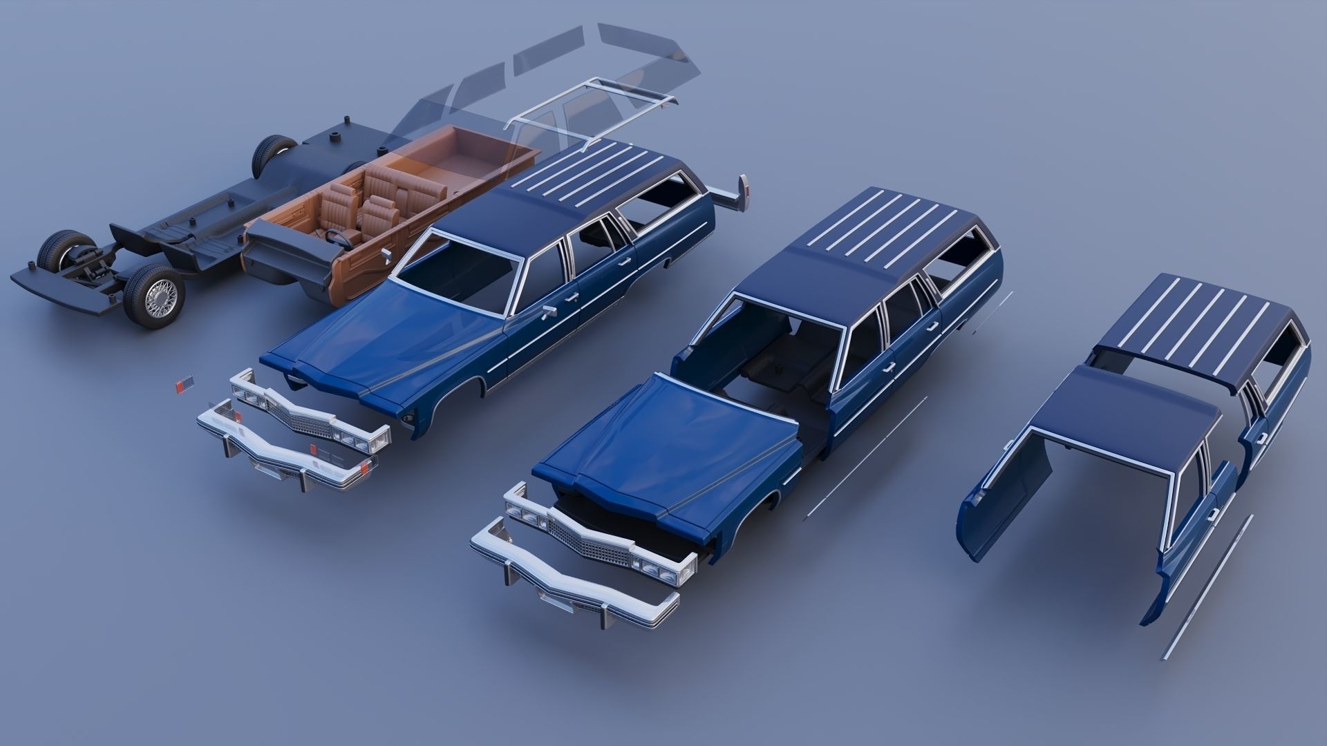 Cadillac Fleetwood Brougham Station Wagon 1979 3D print model_12