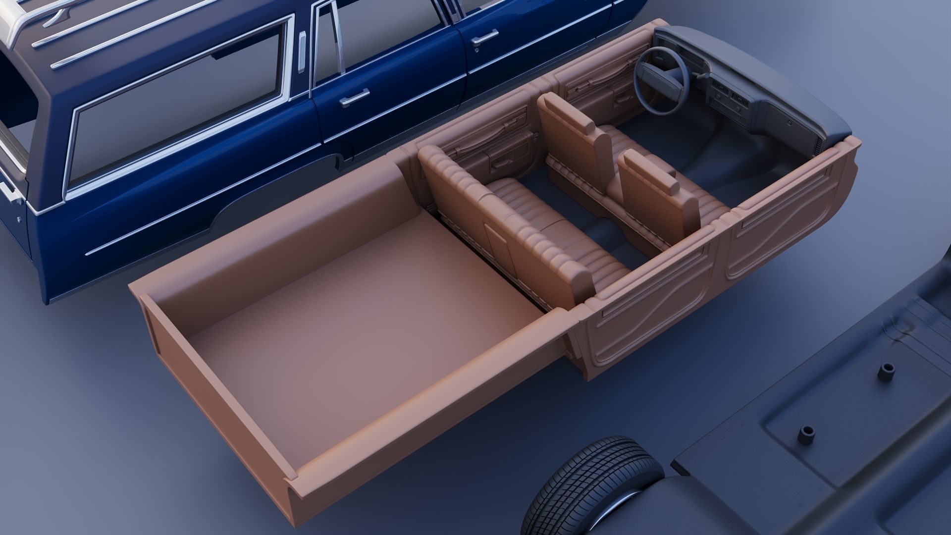 Cadillac Fleetwood Brougham Station Wagon 1979 3D print model_19