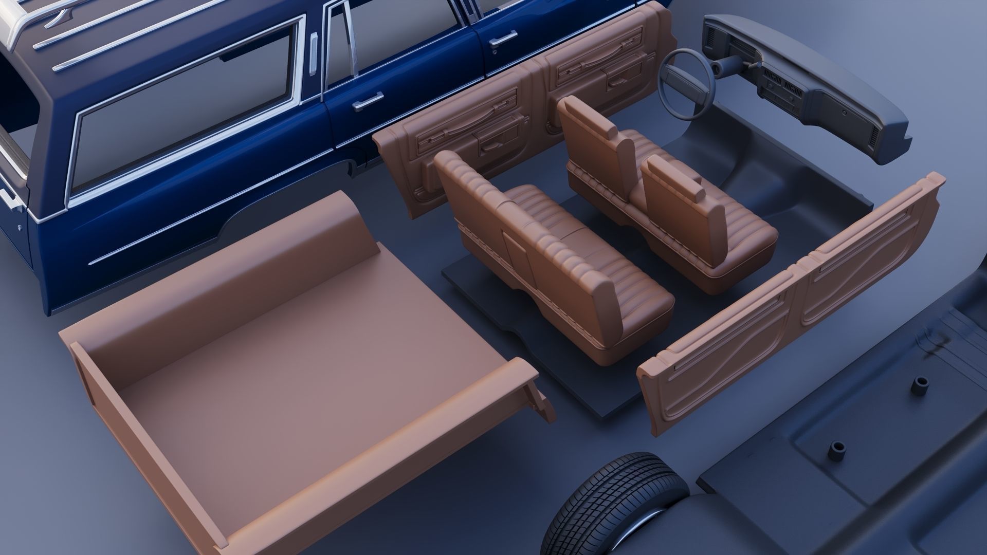 Cadillac Fleetwood Brougham Station Wagon 1979 3D print model_20