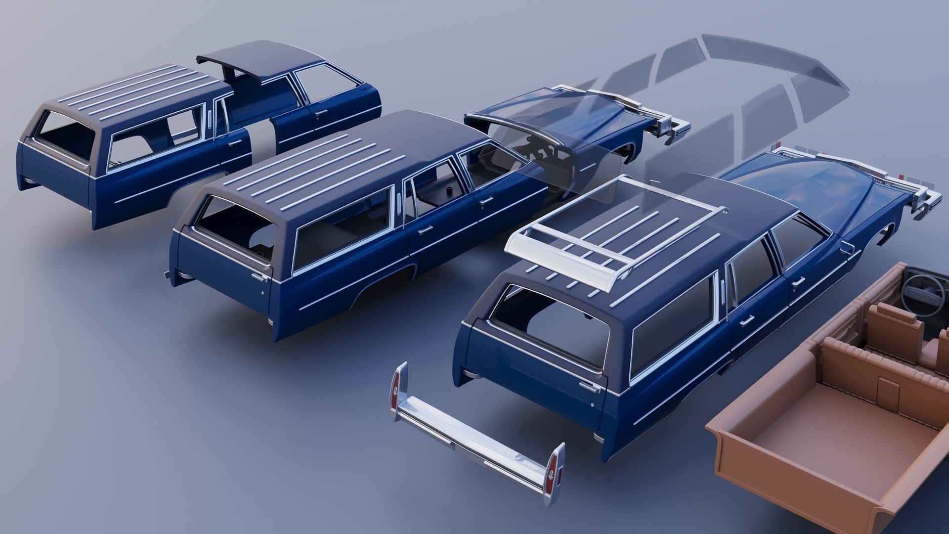 Cadillac Fleetwood Brougham Station Wagon 1979 3D print model_16