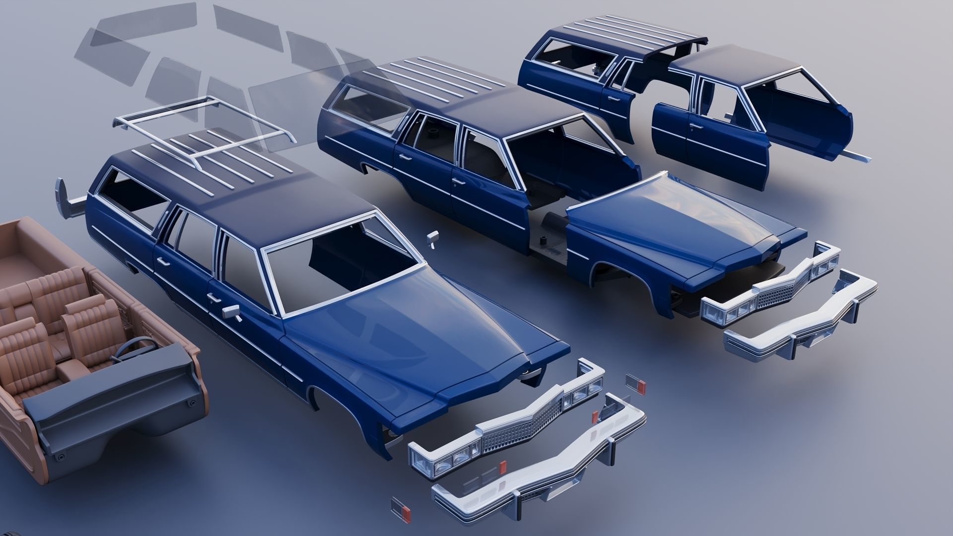 Cadillac Fleetwood Brougham Station Wagon 1979 3D print model_17