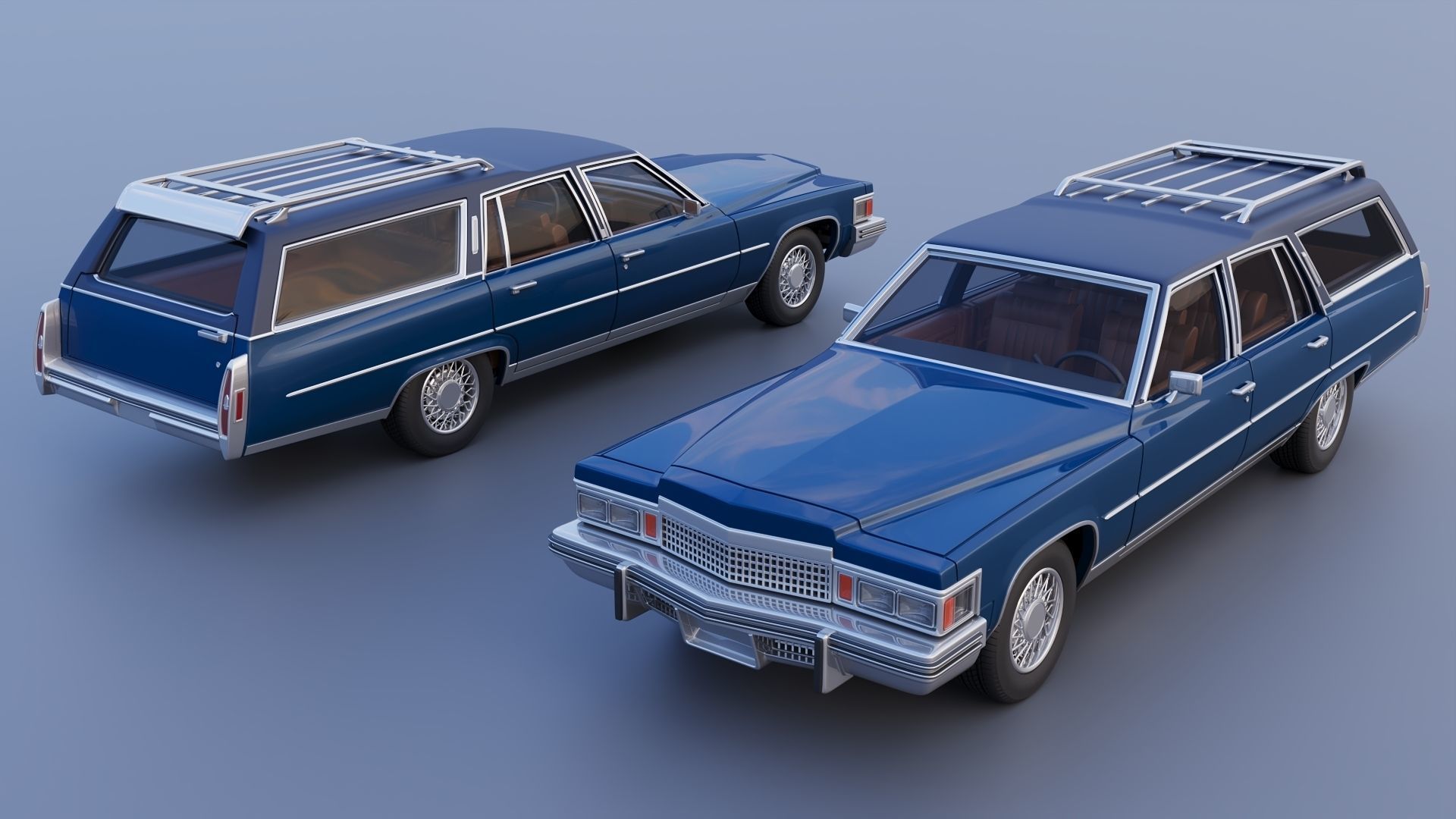 Cadillac Fleetwood Brougham Station Wagon 1979 3D print model_1