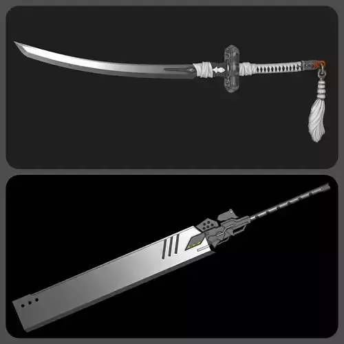 Nier Automata blades pack 3D Model Collection