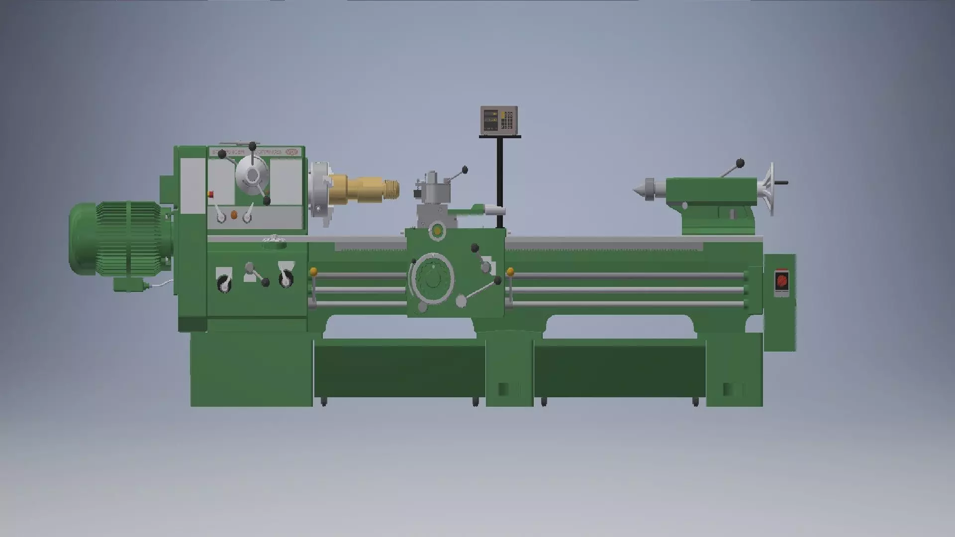 Conventional Lathe Machine 3d model 3D model