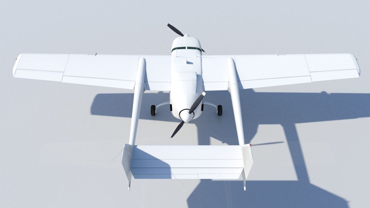 Cessna Super Skymaster C337D Static Low Poly Low-poly 3D model_3