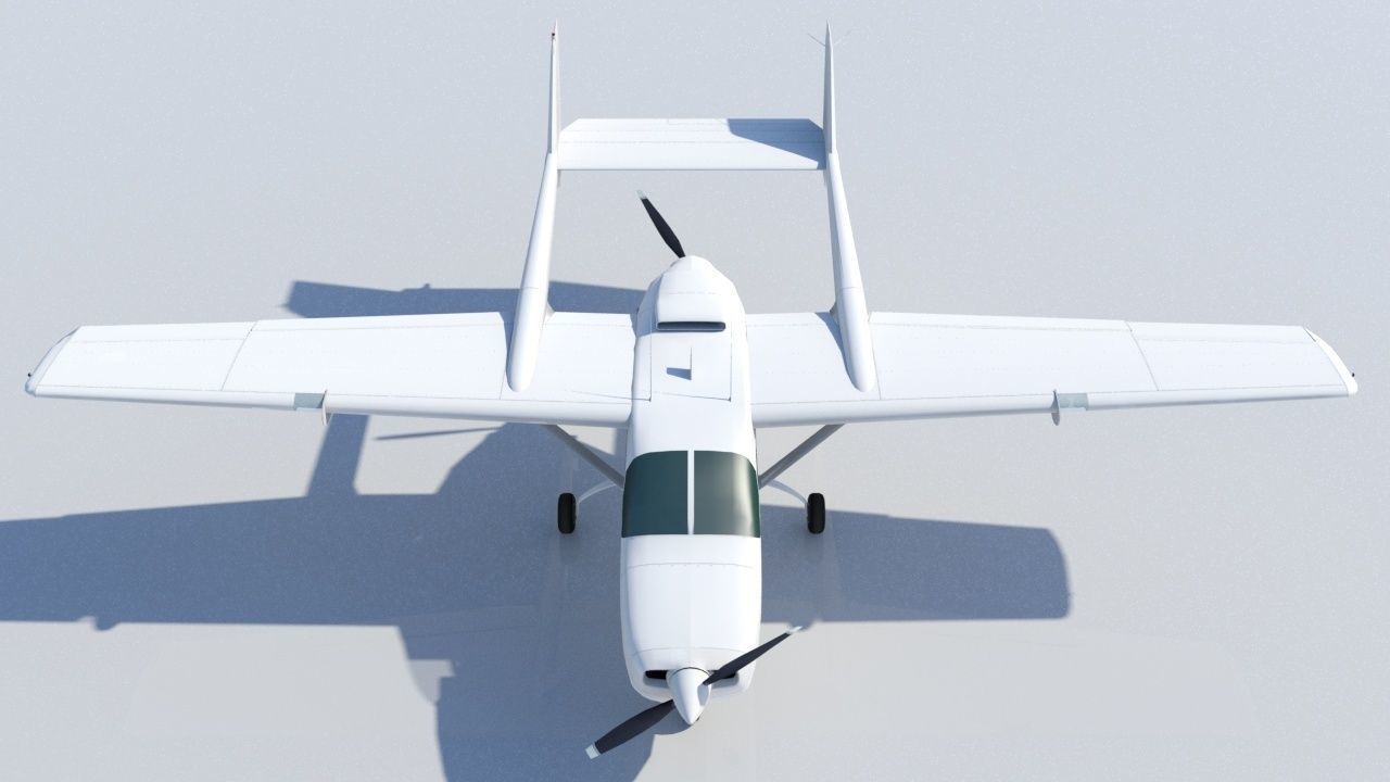 Cessna Super Skymaster C337D Static Low Poly Low-poly 3D model_8