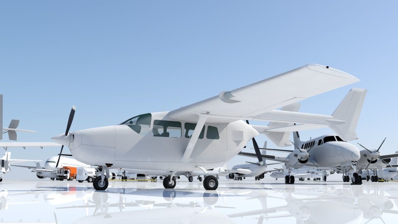 Cessna Super Skymaster C337D Static Low Poly Low-poly 3D model_9