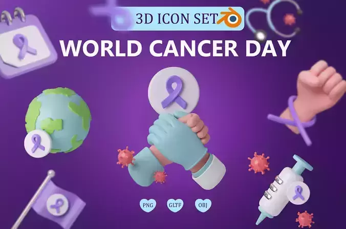 Cancer 3D Icon 3D Illustration 3D model 
