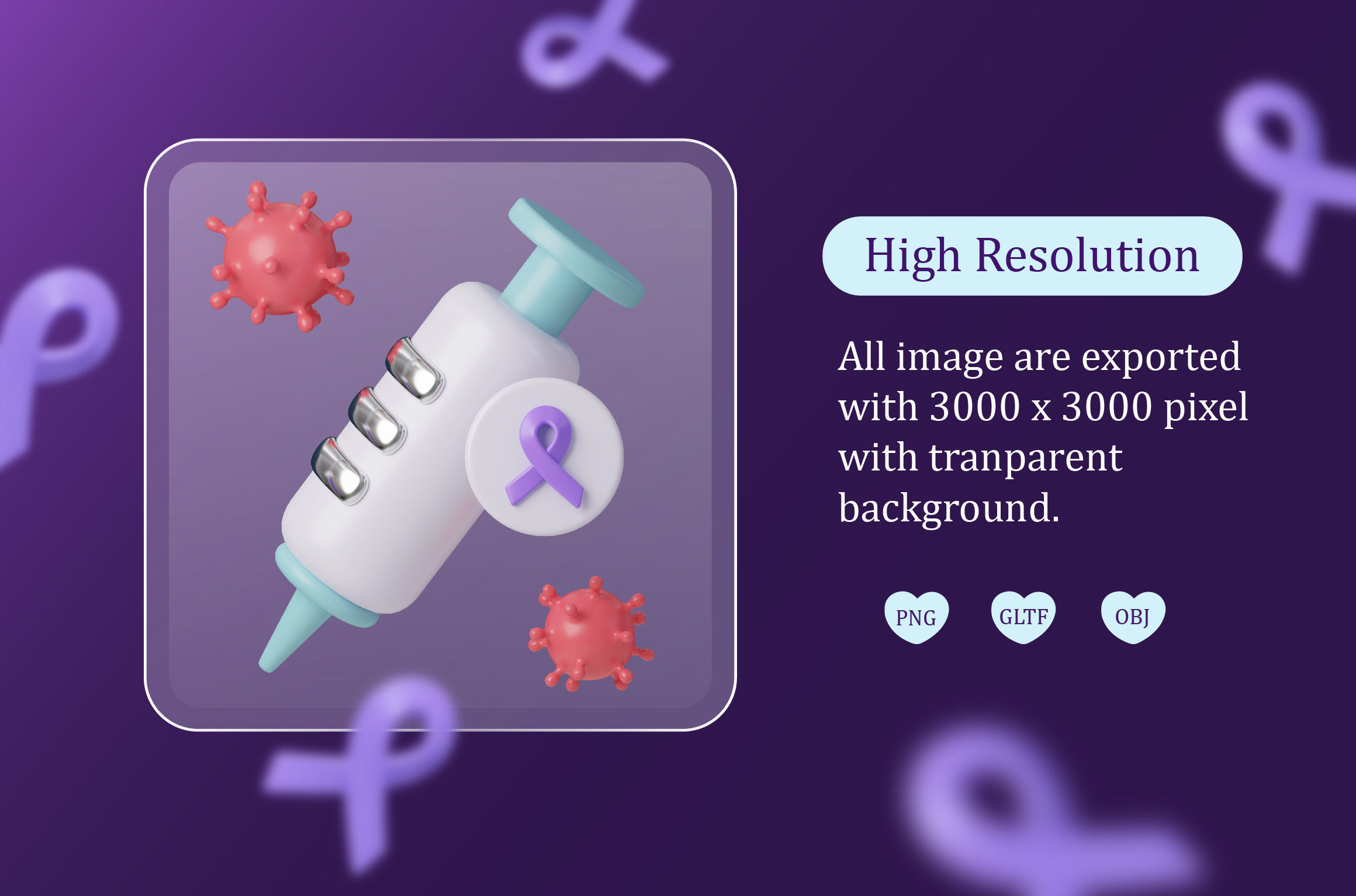 Cancer 3D Icon 3D Illustration 3D model  3D model_1