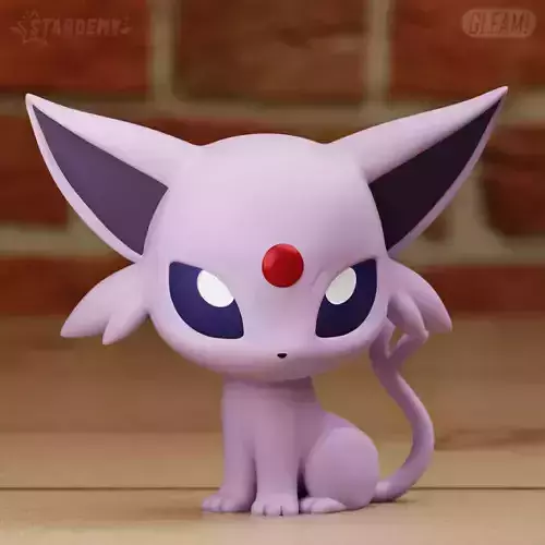 Espeon Chibi Fanart 2 models  Cute 3D print model