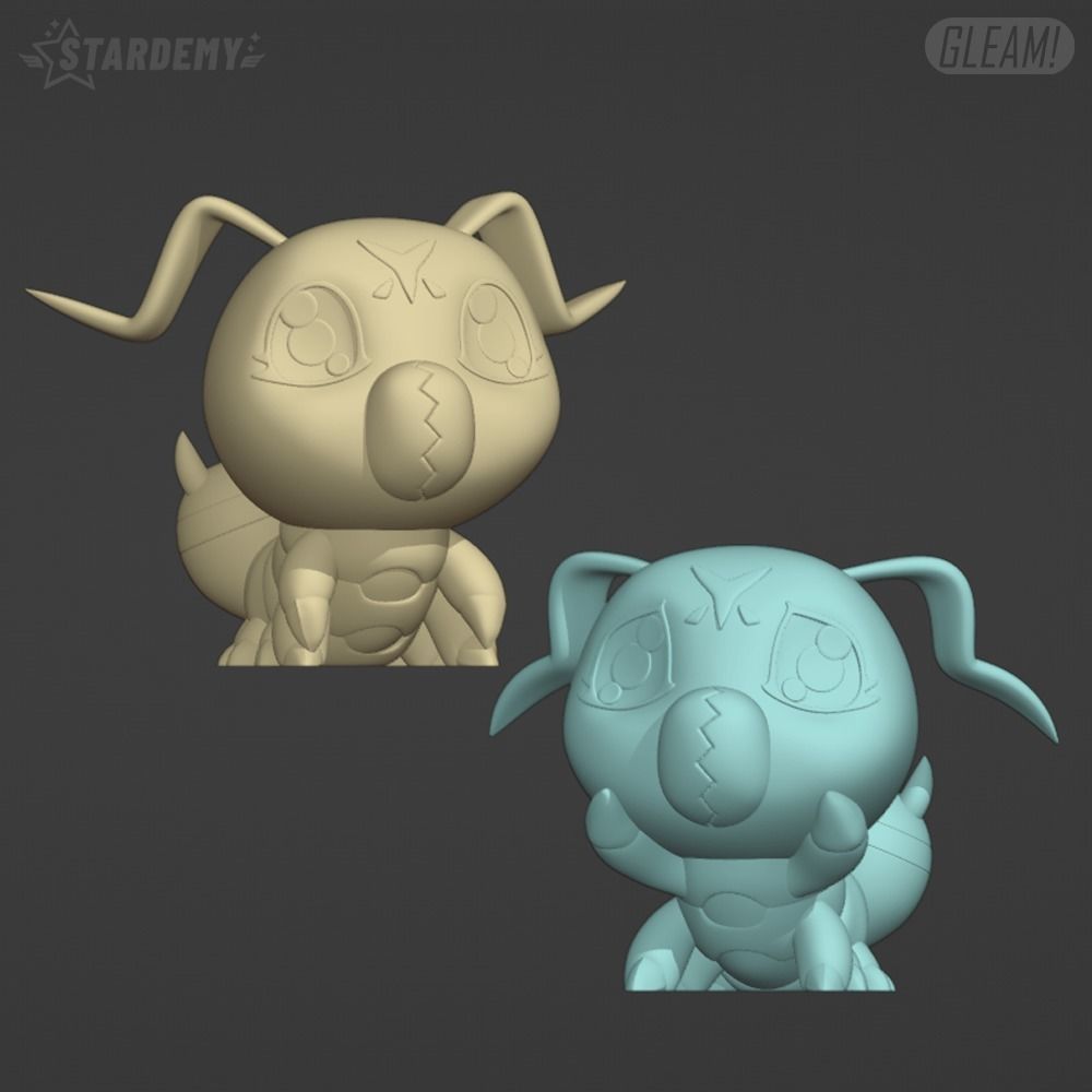 Wormmon Chibi 2 models Fanart 3D print model_2