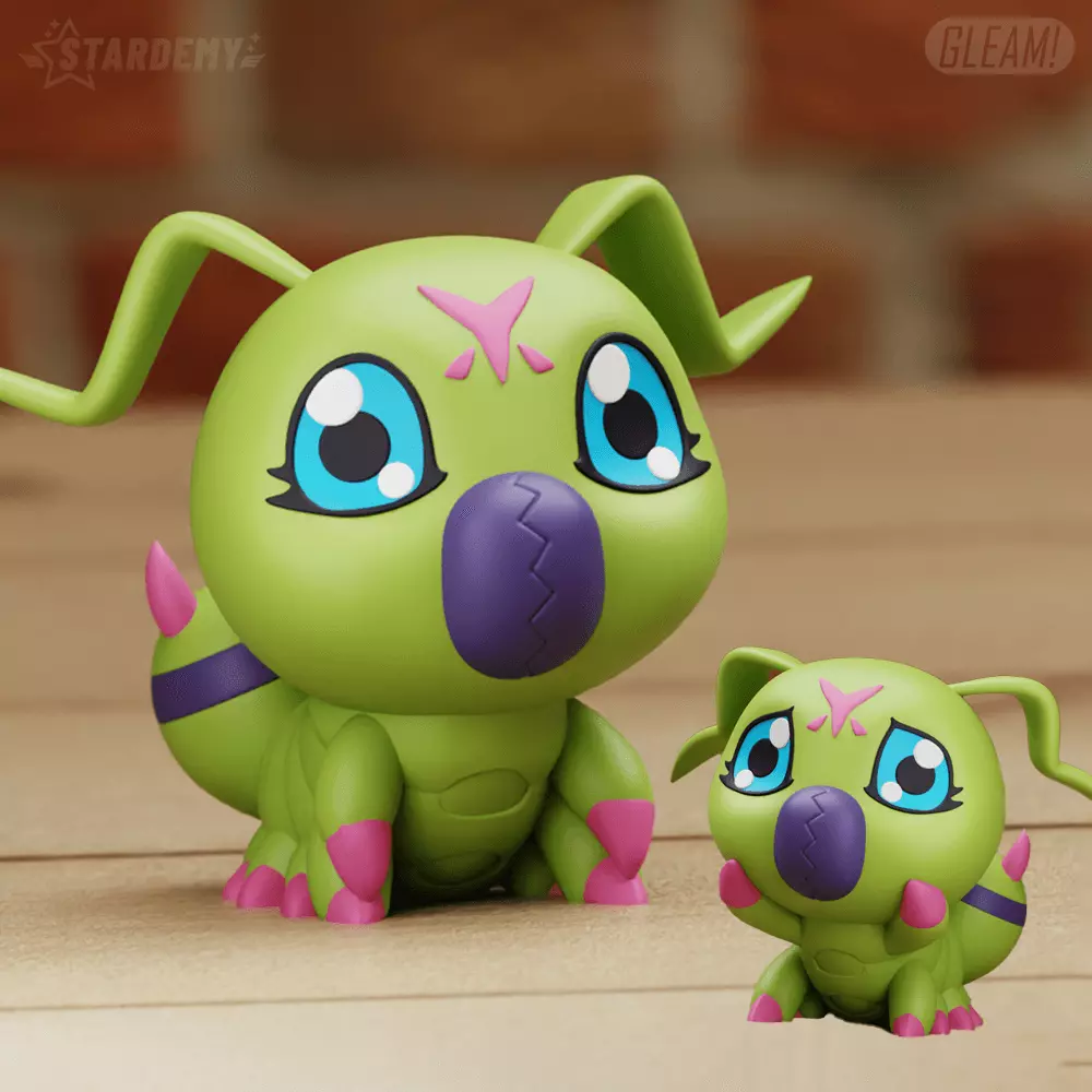 Wormmon Chibi 2 models Fanart 3D print model_0