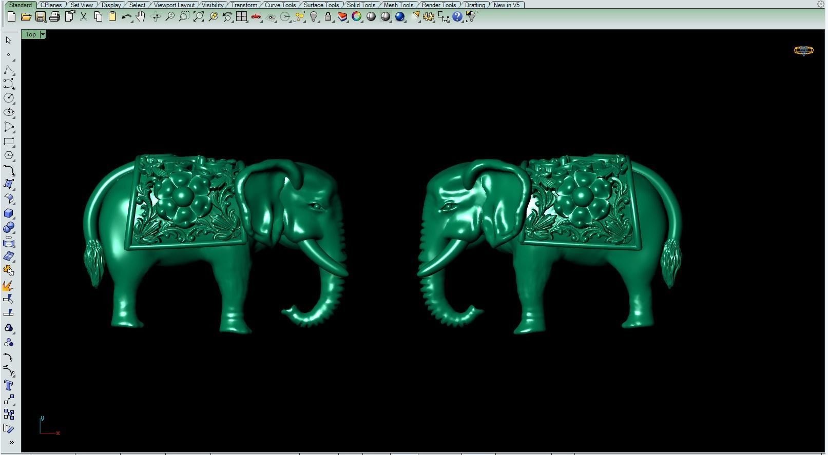 Elephant Artwork-54 3D print model_11