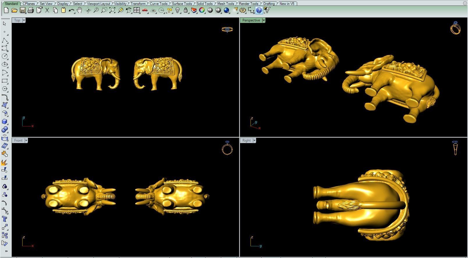 Elephant Artwork-54 3D print model_1