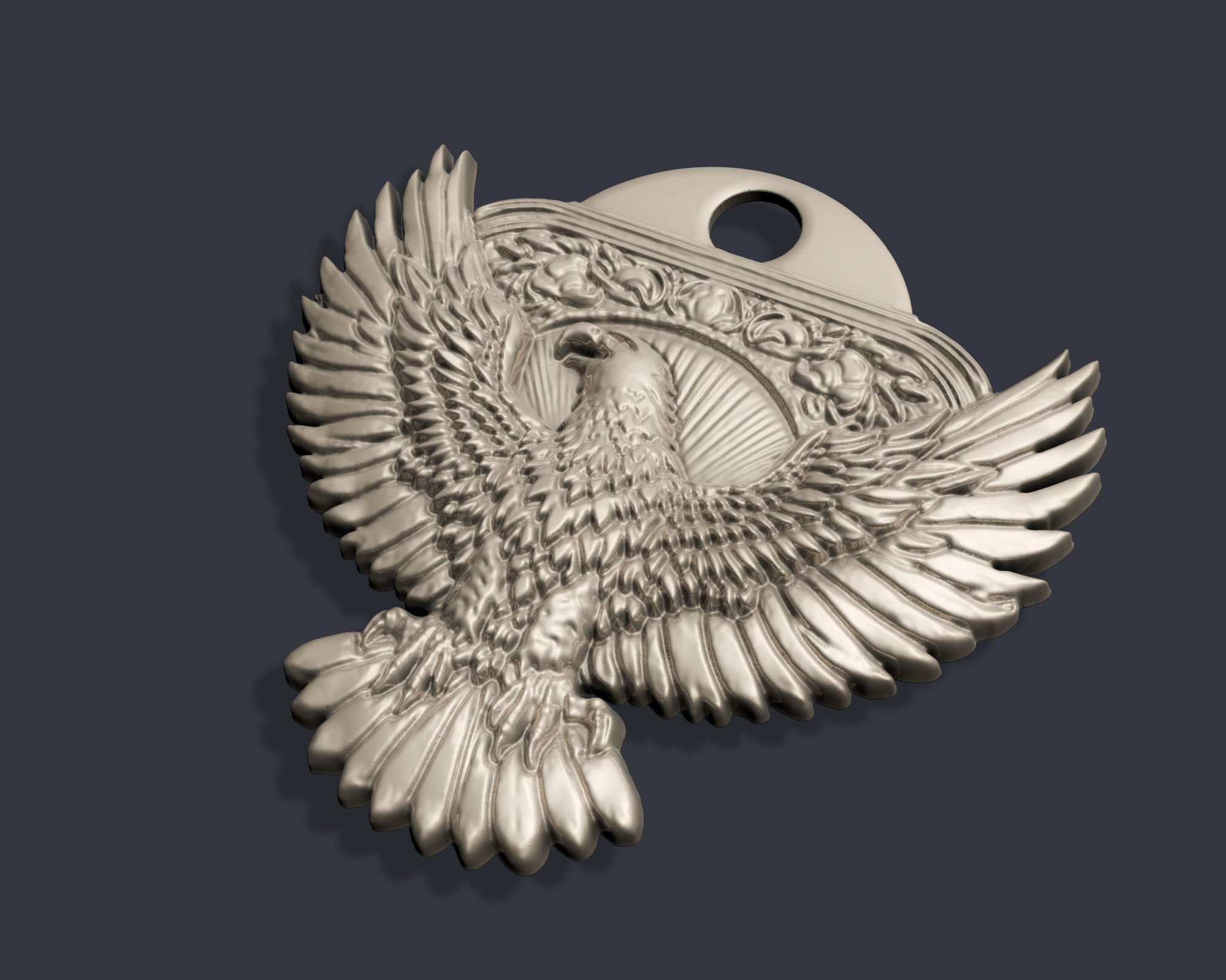 EAGLE PENDANT 3D print model_3