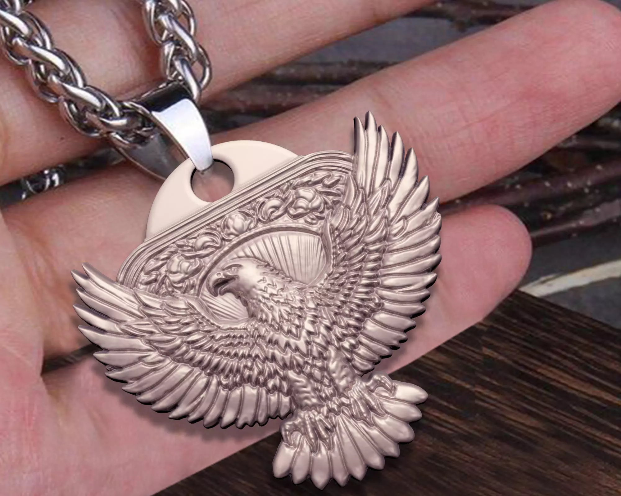 EAGLE PENDANT 3D print model_0