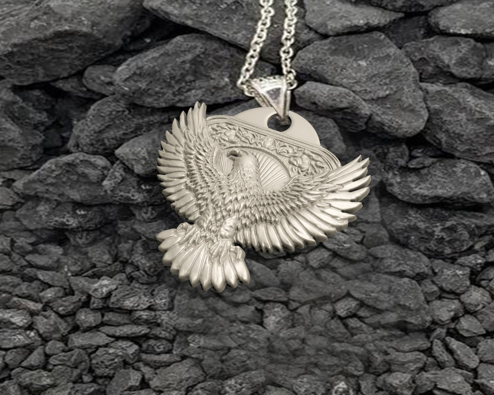 EAGLE PENDANT 3D print model_2