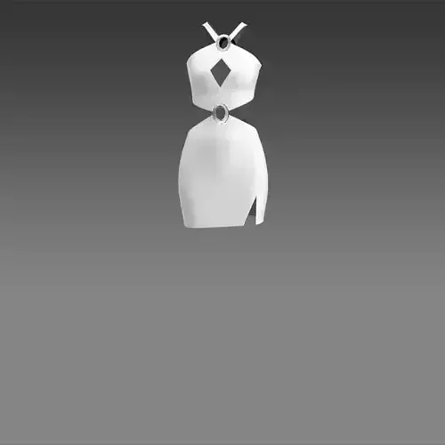 Dress  color fabric  white 