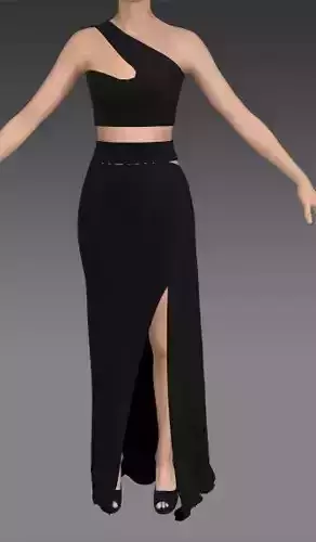  one shoulder two pieces 