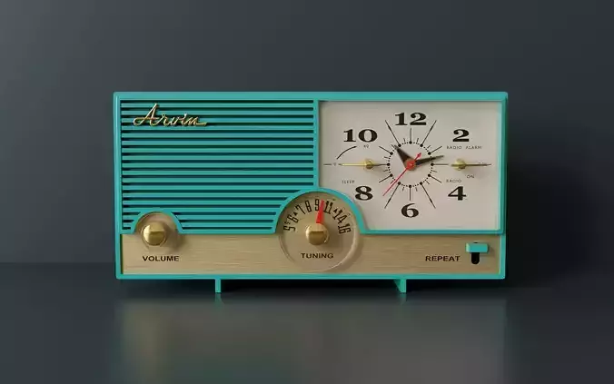 Vintage Arvin Tube Clock Radio