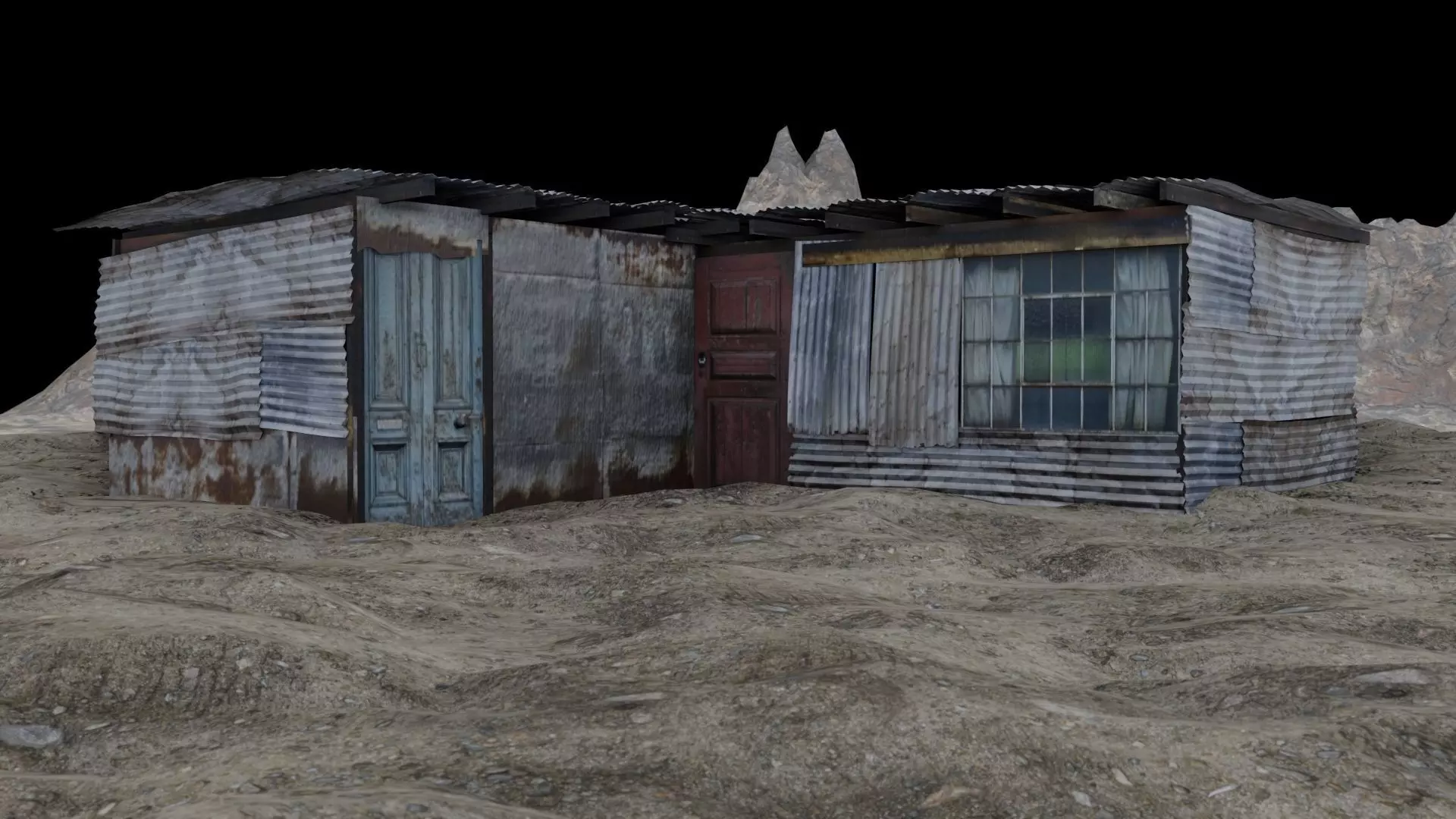 Game-Ready Shanty House 1 Low-poly 3D model