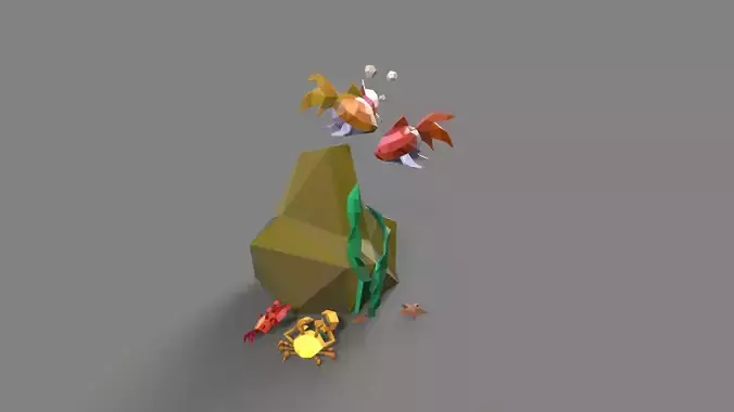 Lowpoly Trees sea