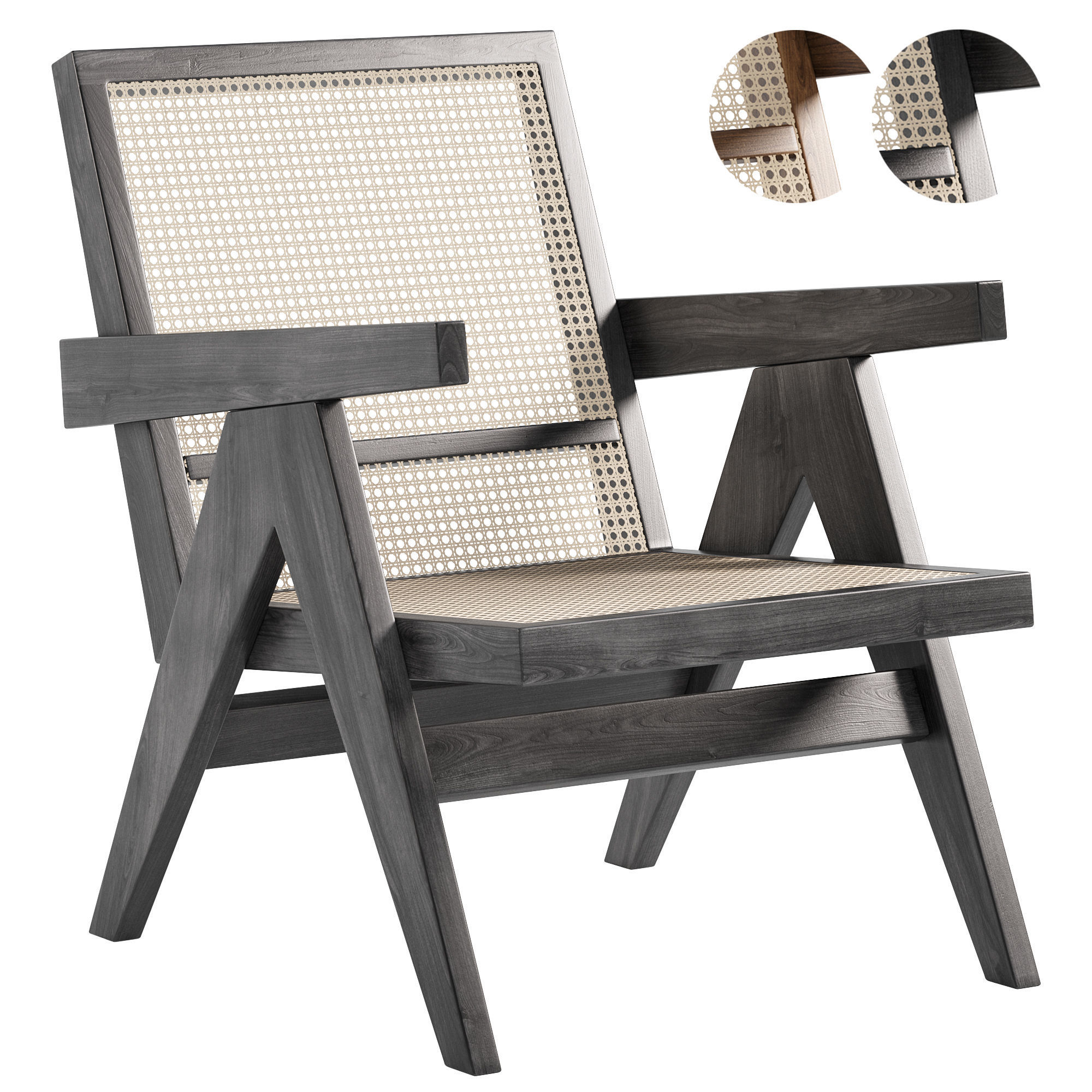  Pierre Jeanneret Chair 3D model_1
