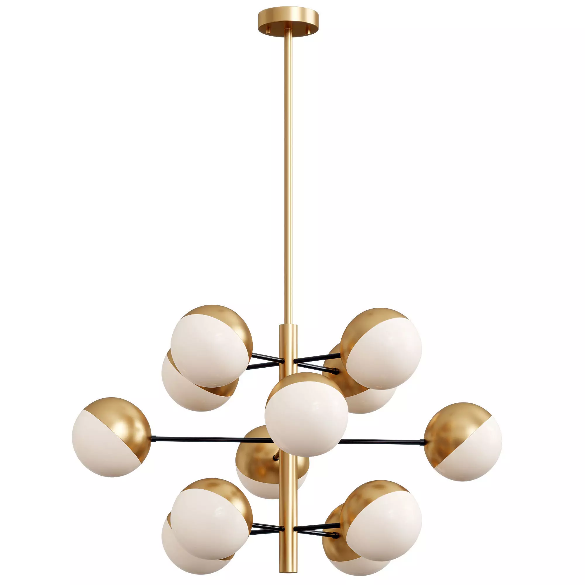 Brass Globe Sputnik Chandelier  3D model_0