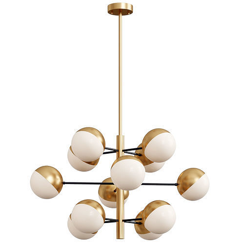  Brass Globe Sputnik Chandelier  3D model