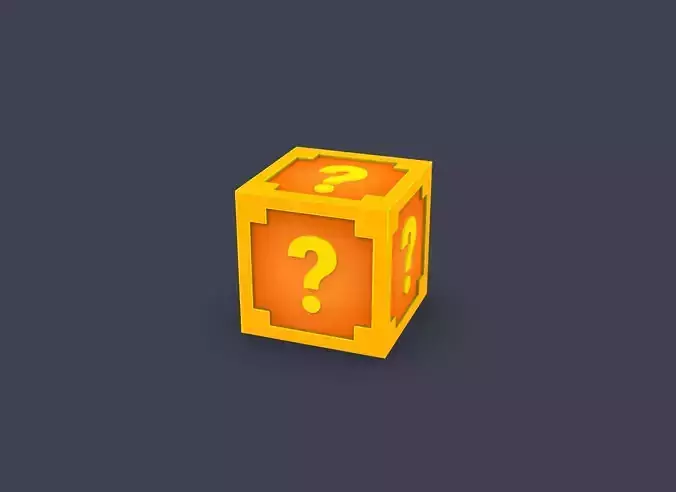 Prop21 Question mark box Low-poly 3D model