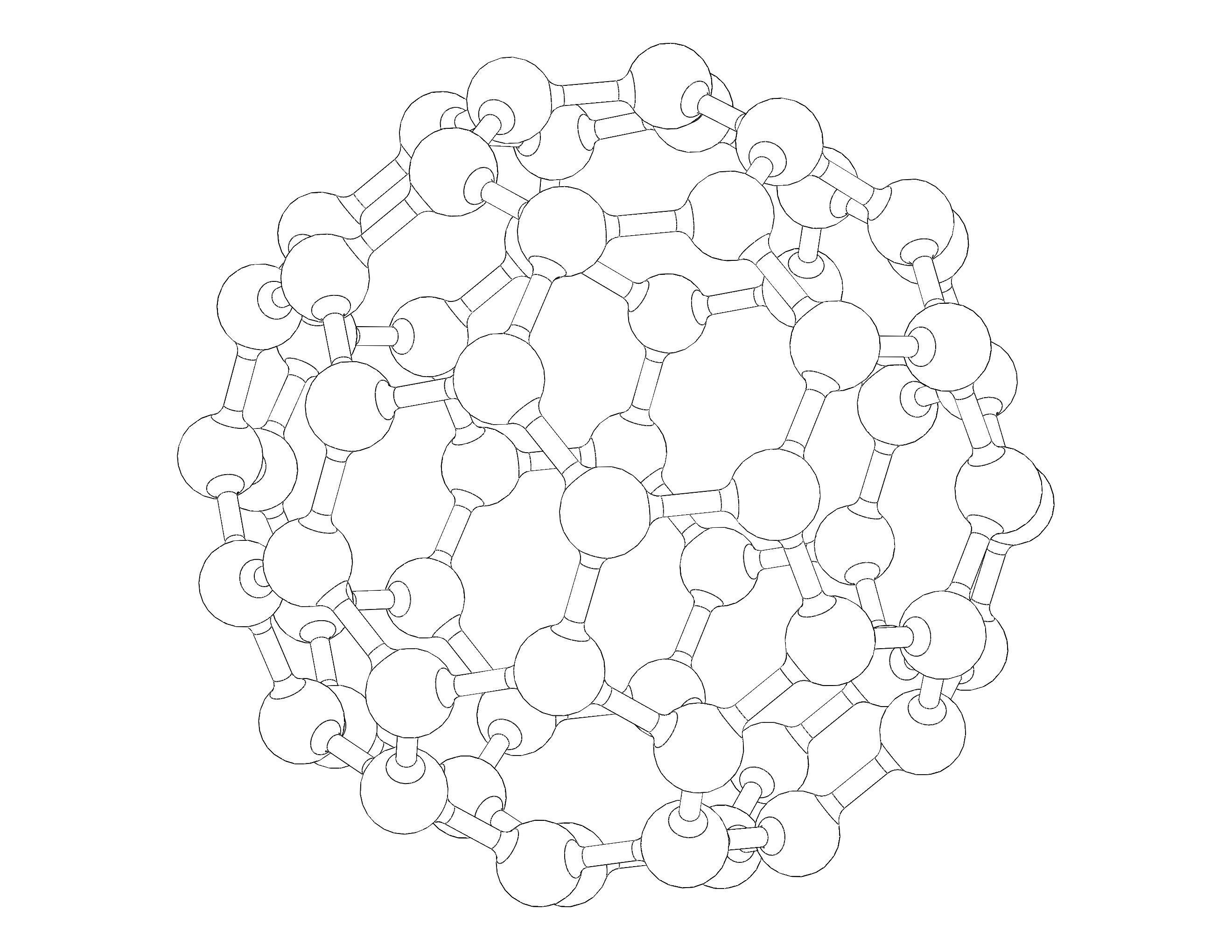 Truncated Icosahedron with Atoms 3D print model_10